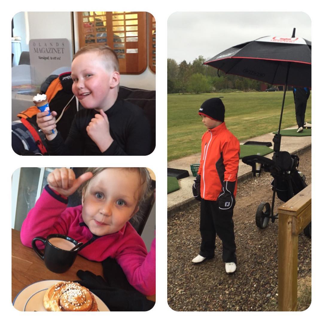 ** FAMILJEHELG ** Första golftävlingen i spöregn och 7 grader i många timmar 
Kan bara bli bättre och lättare nästa gång 
Hoppas vi syns imorgon 
#butikperochlisa #habo #öland #golf #spöregn #villhasommar #mycketfika #förmycketgodmat #familj #barn